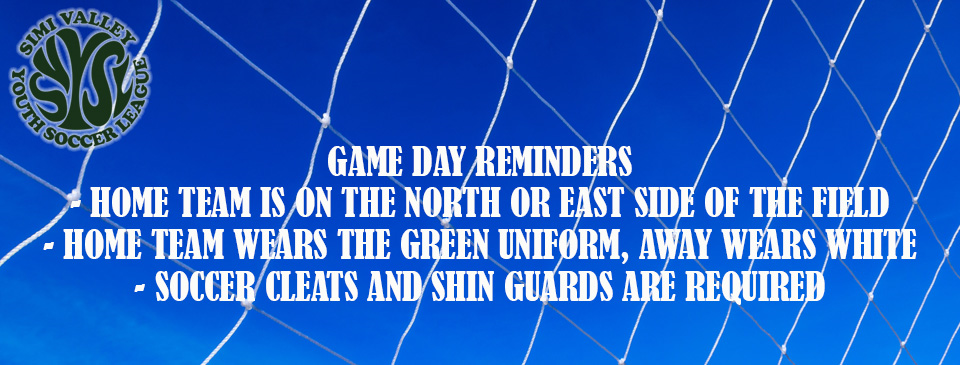 Game Day Reminders!